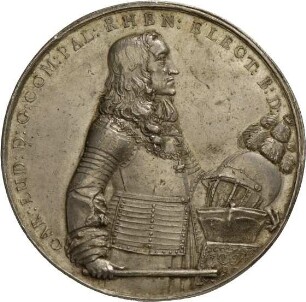 Medaille des Kurfürsten Karl Ludwig von der Pfalz auf den Wiederaufbau der Stadt Heidelberg, 1661
