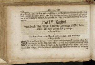 Das IV. Capitul. Von der dritten Regul bey dem Caminiren mit der Resolution, und was darbey ins gemein zu observiren