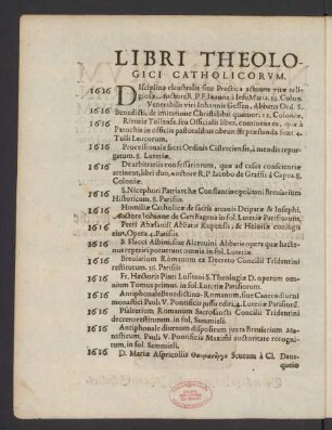 Libri Theologici Catholicorum.