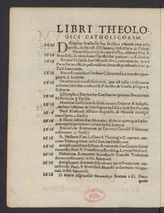 Libri Theologici Catholicorum.