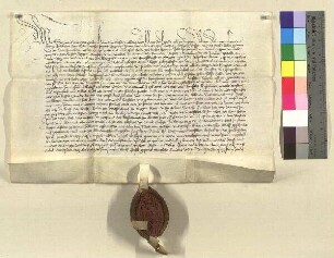Georius, Abt des Egydienklosters zu Nürnberg vidimiert eine Urkunde Sigmunds d.d. 1436. Januar 13.