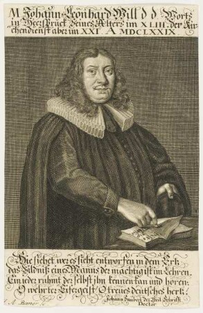 Bildnis des Johann Leonhard Will