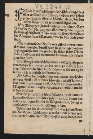 FRölich so will ich singen/ ein schöne tageweis ||