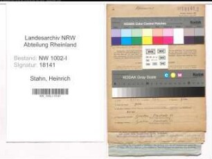 Entnazifizierung Heinrich Stahn, geb. 22.04.1891 (Techn.Angest.)