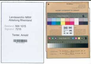 Entnazifizierung Arnold Tenter , geb. 25.11.1883 (Haendler)