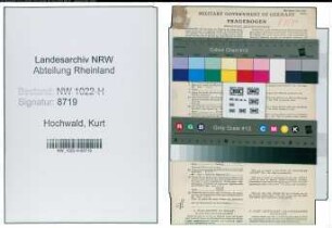 Entnazifizierung Kurt Hochwald , geb. 22.09.1908 (Mechaniker)