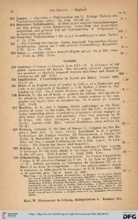 England (Nr. 223 - 237)