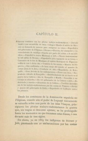 Capítulo II. Pimeros combates con los piratas malayo-mahometanos ...