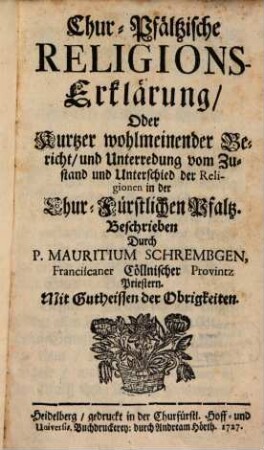 Chur-Pfälzische Religions-Erklärung