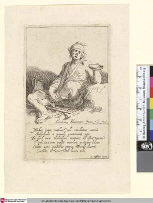 [Title: A seated lame Beggar; Sitzender lahmer Bettler, Titelblatt
