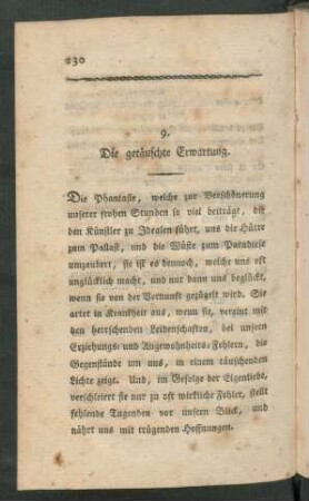 9. Die getäuschte Erwartung
