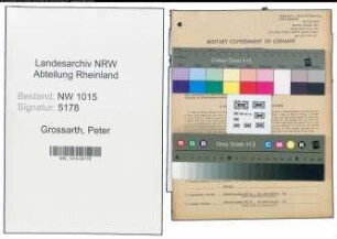 Entnazifizierung Peter Grossarth , geb. 23.09.1889 (Druckereibesitzer)