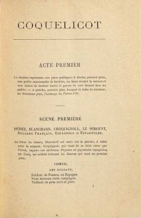 Coquelicot : Opéra-comique en 3 actes. . Musique de Louis Varney