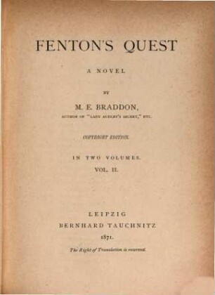 Fenton's quest : a novel, 2