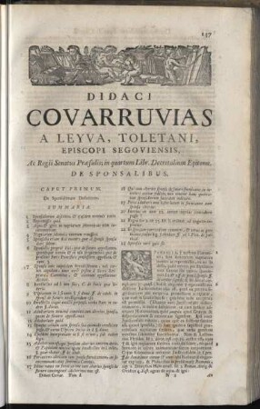 Didaci Covarruvias ... De Sponsalibus