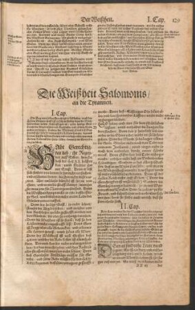 Die Weißheit Salomonis/ an die Tyrannen.