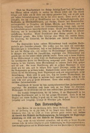 Das Notwendigste
