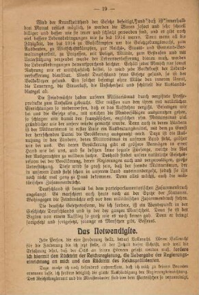 Das Notwendigste