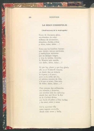 La gran cosmopolis : (Meditaciones de la madrugada)