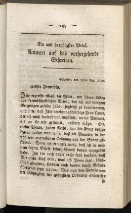 Ein und dreyßigster Brief - Vierzigster Brief