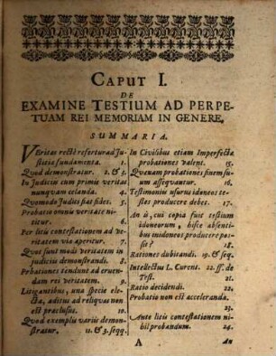 Dissertatio juridica, De examine testium ad perpetuam rei memoriam