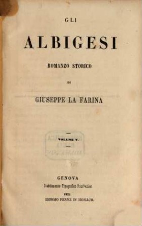 Gli Albigesi : romanzo storico, 5