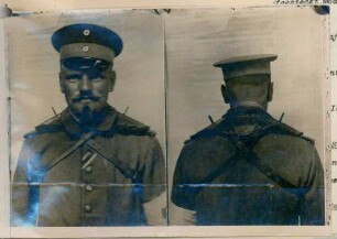 Foto eines Soldaten mit einem Krankentragegestell