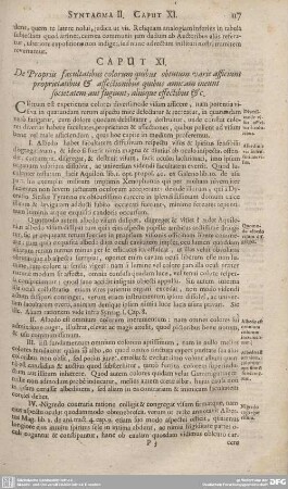 Caput XI. De Propriis facultatibus colorum quibus obtutum varie afficiunt proprietatibus et affectionibus quibus amicam ineunt societatem aut fugiunt, alique effectibus etc.