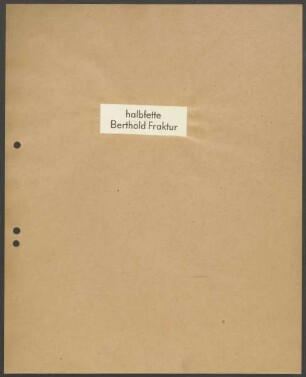 Schriftproben und Bestellungen des Schrifttyps "Berthold-Fraktur, halbfett"