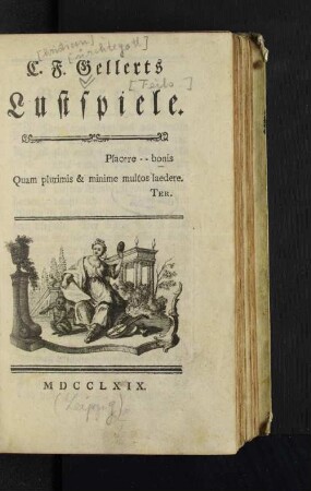 C. F. Gellerts Lustspiele