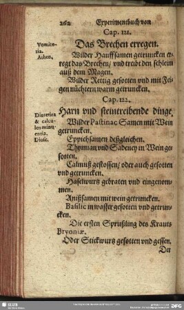 Cap. 121. Das Brechen erregen