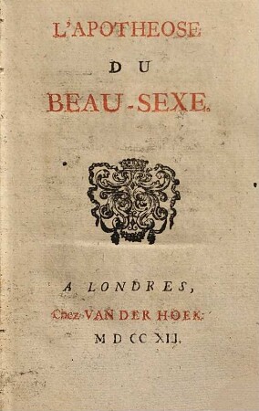 L' Apothéose Du Beau-Sexe