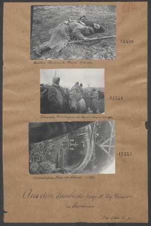 In Rumänien: Gefallene Rumänen bei Craiova 25.11.1916