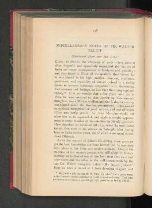 Miscellaneous Notes of Sir Walter Elliot.