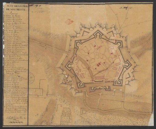 Plan de la ville de Maubeuge
