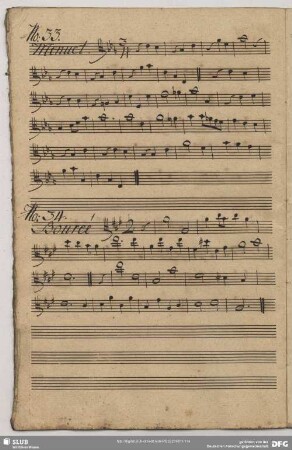 33. Anonymus, Menuette, Es-Dur