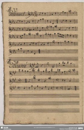 33. Anonymus, Menuette, Es-Dur