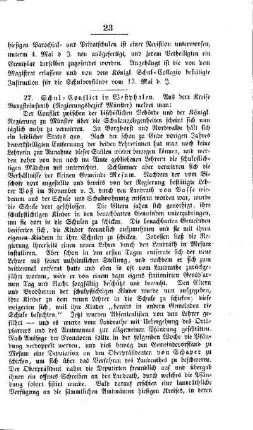 Schul -Conflict in Westphalen