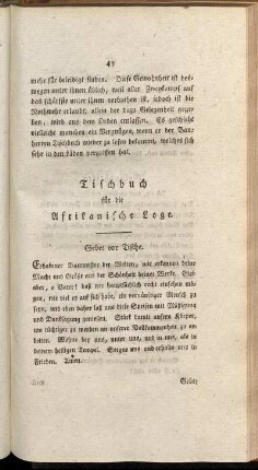 Tischbuch für die Afrikanische Loge.