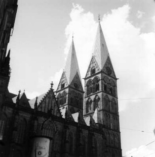 Bremen. Dom Sankt Petri (Pfarrkirche) (1050/1068). Doppeltürme