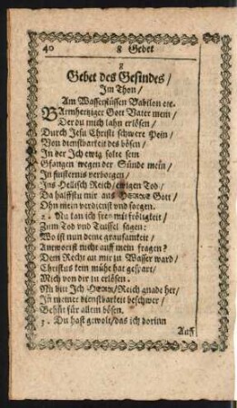 8 Gebet des Gesindes ...