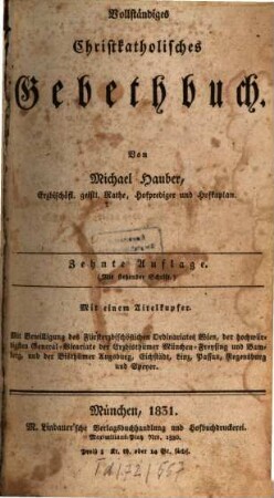 Vollständiges Christkatholisches Gebetbuch