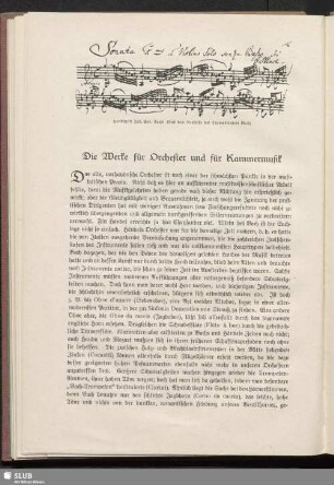 Die Werke für Orchester und für Kammermusik