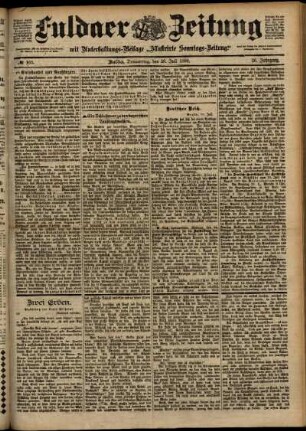 Ausgabe vom Donnerstag, den 20. Juli 1899.