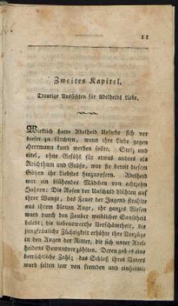 Zweites Kapitel. Traurige Aussichten für Adelheids Liebe.