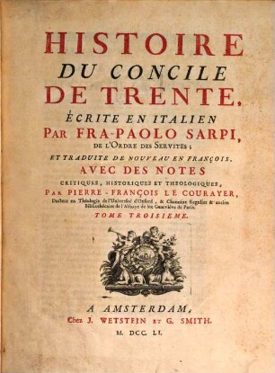 Histoire Du Concile De Trente, 3