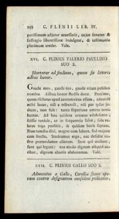 XVI. C. Plinius Valerio Paullino Suo S.