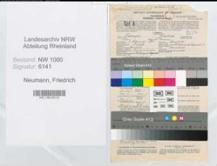 Entnazifizierung Friedrich Neumann, geb. 07.12.1884 (Finanzsekretaer)
