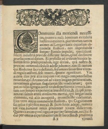 Communis illa moriendi necessitas, quamvis nulli hominum evitabilis hactenus extiterit ...