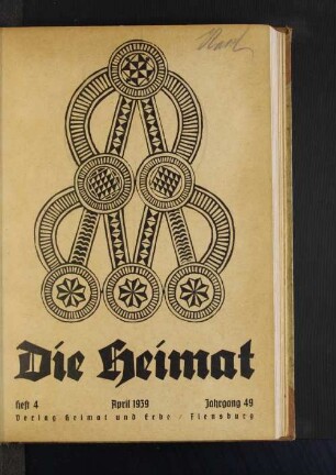 Heft 4 JApril 1939 Jahrgang 49
